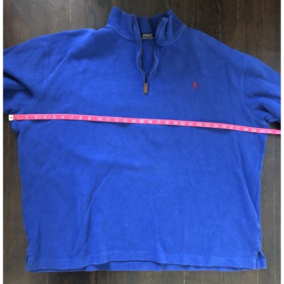 Polo Ralph Lauren Pullover Shirt 1/4 Zip Sweater 2XB Long Sleeve Sweatshirt Cott - Picture 13 of 16